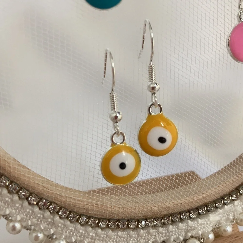𝅺EVIL Eye Minimalist Drop Earrings